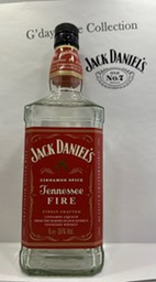 1000ml Jack Daniels Whiskey No7 Fire - white Letters