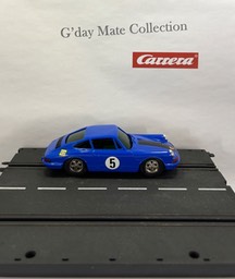 40412 Porsche 911 - blau - Rauchglas - schwarzer Streifen auf Haube - Nr5 - F16 chrom