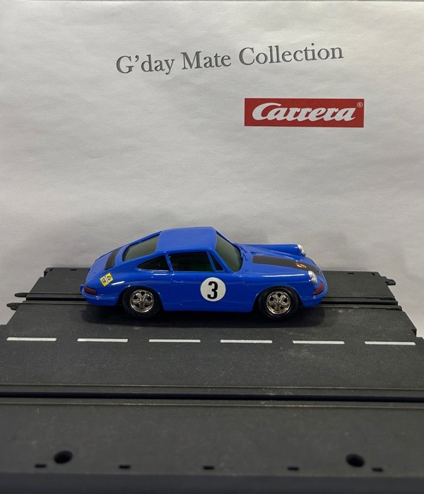 40412 Porsche 911 - blau - Rauchglas - Haube schwarzer Streifen - Nr3 - F16