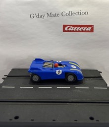40417 Porsche 908 - blau - Streifen gelb - Motor grau - Heckmotor grau - Chassis offen - Flügel kurz - Nr7 - F7 grau