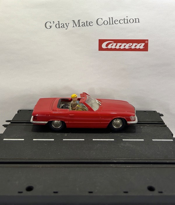 40428 Mercedes 350 SL - rot - Beleuchtung - F18 chrom
