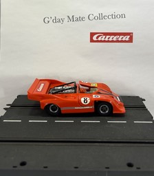 40475 Porsche Turbo - dunkelorange - schwarzer Streifen - Motor chrom - Nr8 F21 grau-schwarz