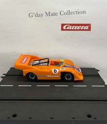 40475 Porsche Turbo - orange - blauer Streifen - Motor chrom - Nr6 F21 grau-schwarz