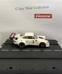 40479 Porsche 911 RSR - weiss -  schwarzer Streifen - ohne Motorgeräusch - Nr3 - F21 grau-schwarz