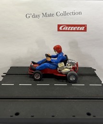 40485 Go-Cart - Fahrer blau - breites Chassis - Kanister chrom - Nr - F4 grau