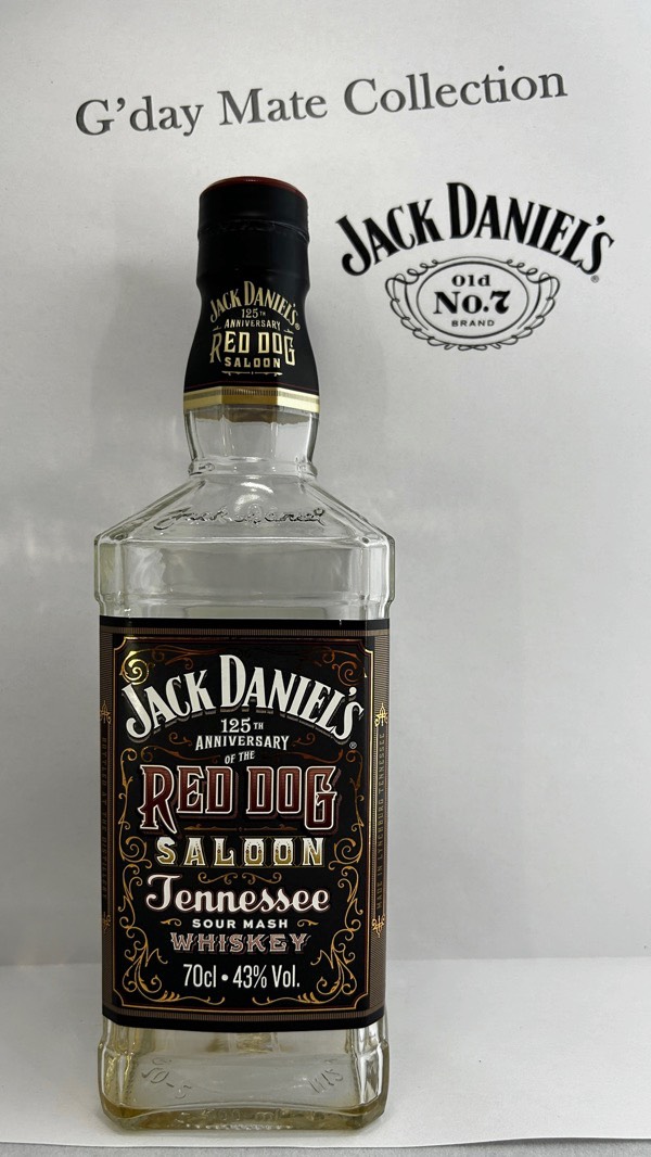 75dl Jack Daniels Whiskey No7 Red Dog Saloon
