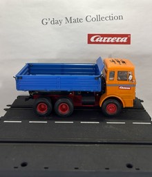 82513 LKW 3-Seitenkipper - orange - mit Schalter - Bordwand schräg - F43-44 rot