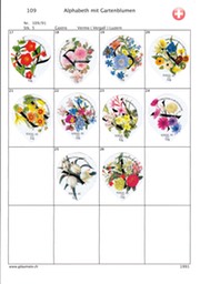SUI_91-109 109-A Alphabeth mit Gartenblumen 17-26-V