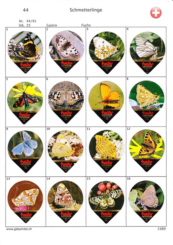 SUI_91-44 44-A Schmetterlinge 1-16